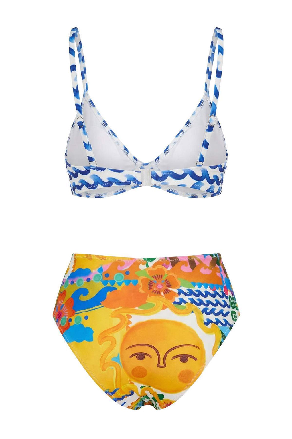 Tropikal Desenli Balconette Yuksek Bel Bikini Tak?m? TBESS26BT00014