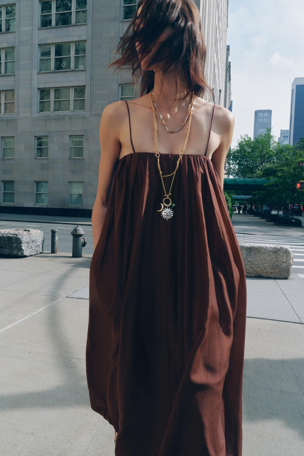 ZW COLLECTION MULTI-POSITION BALLOON DRESS - Zara фото 8