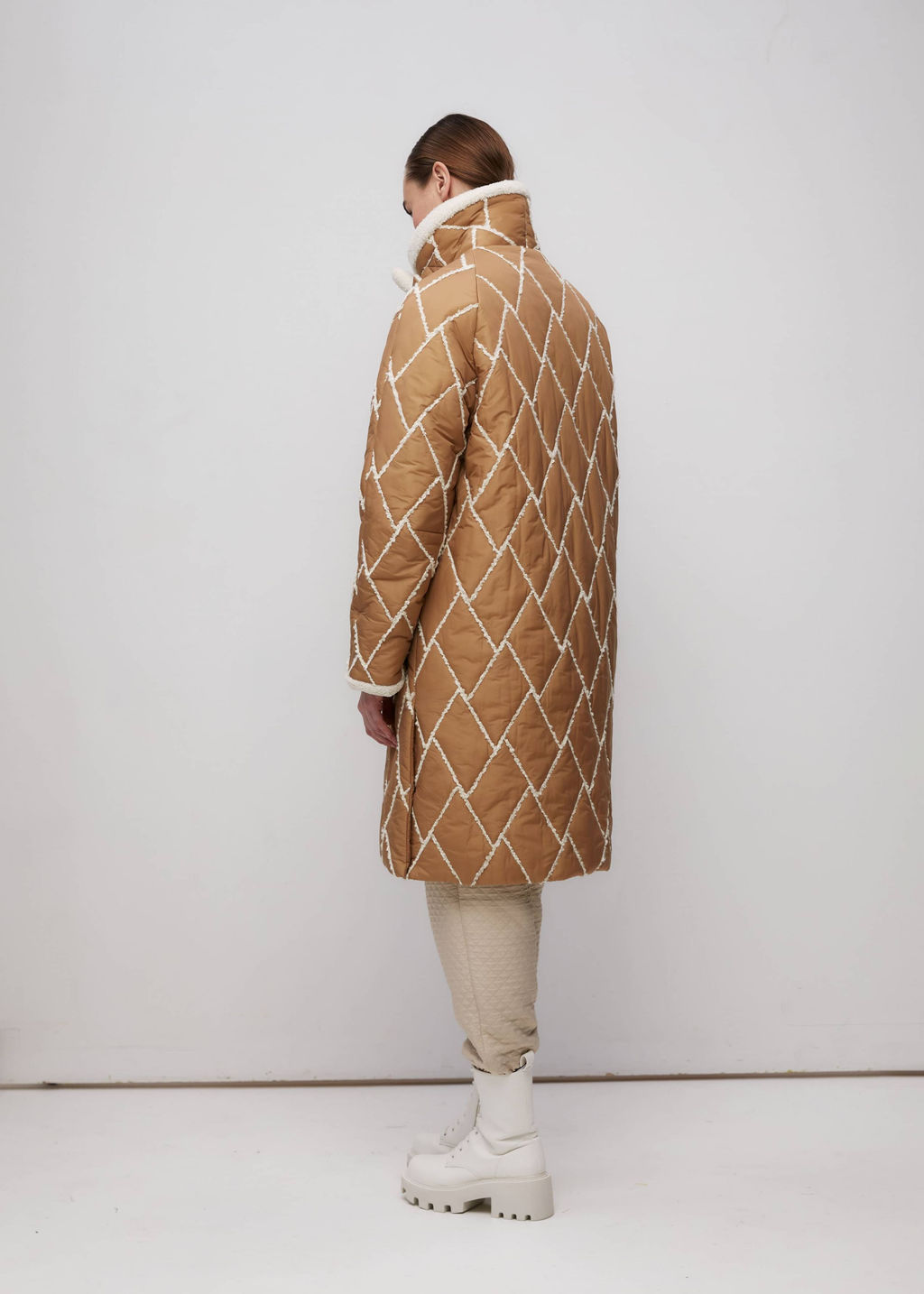 Пальто женское арт. 314W, бежевый - Ultramarine фото 4