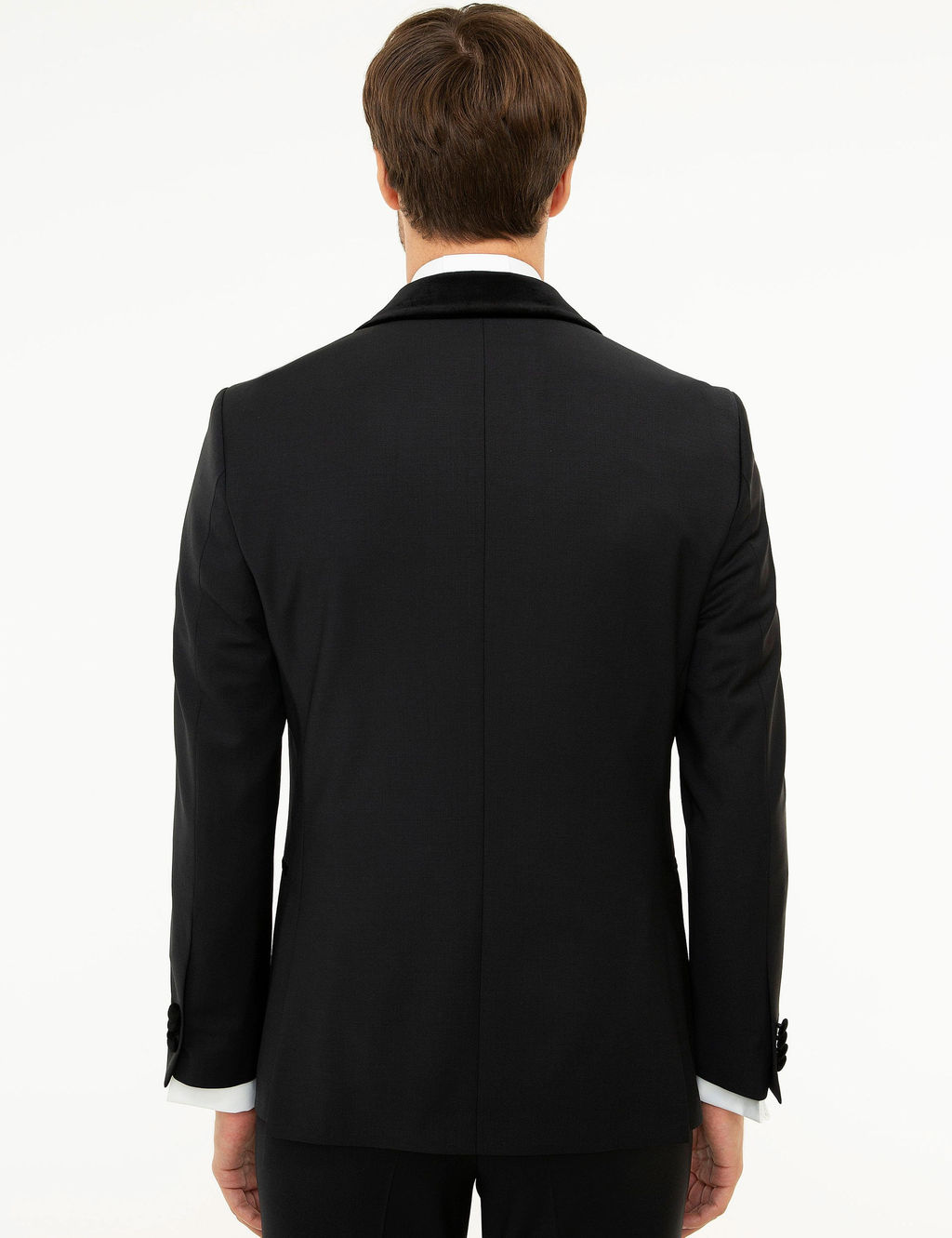 Черный зауженный пиджак-смокинг - Cacharel фото 4