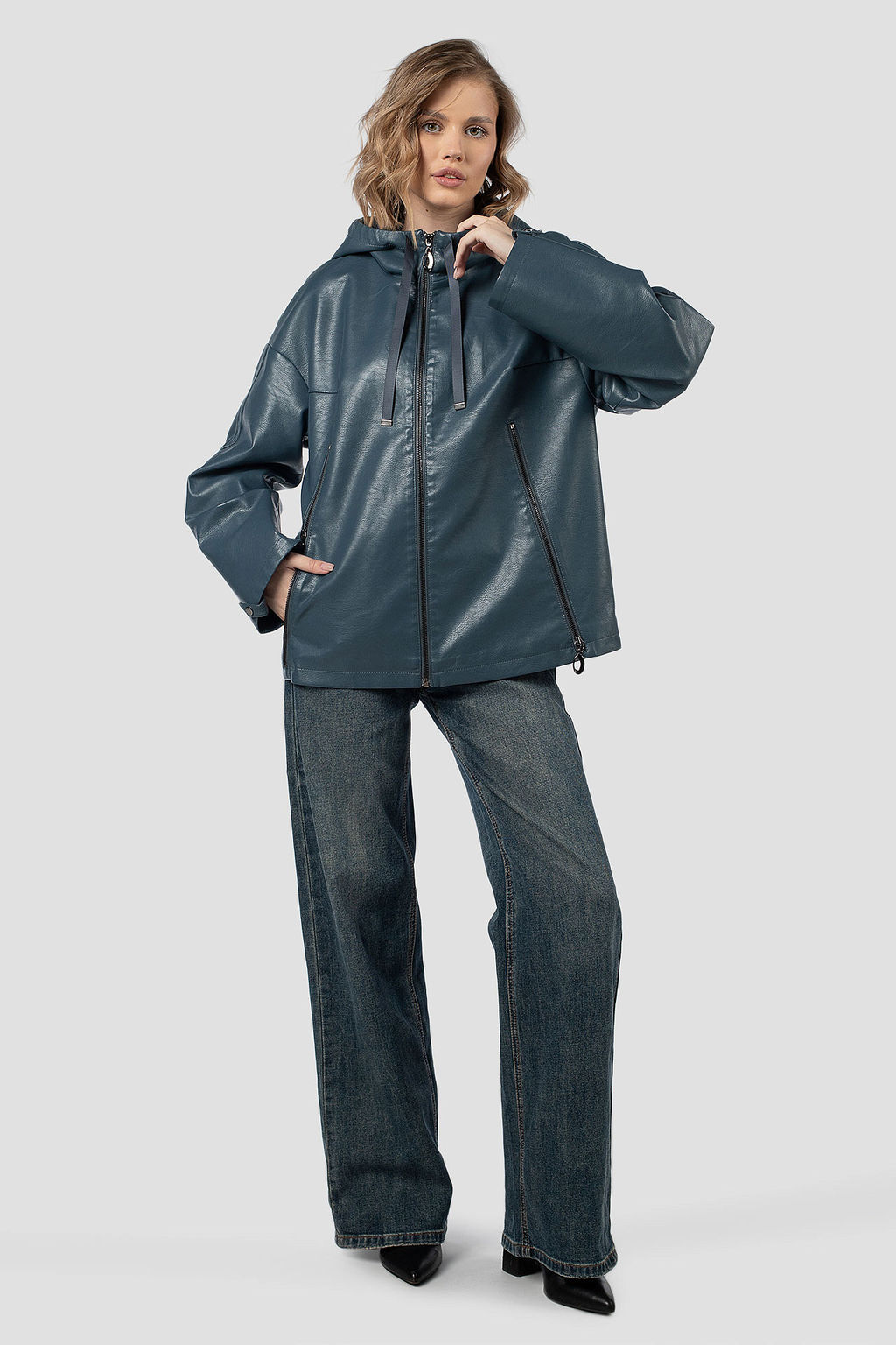 Эко-кожа Плащ куртка - El podio фото 2