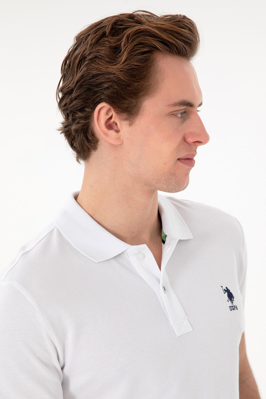 Erkek Slim Fit Polo Yaka Beyaz Basic Ti__rt Sepette S_rpriz _ndirim - U.s. polo assn фото 2