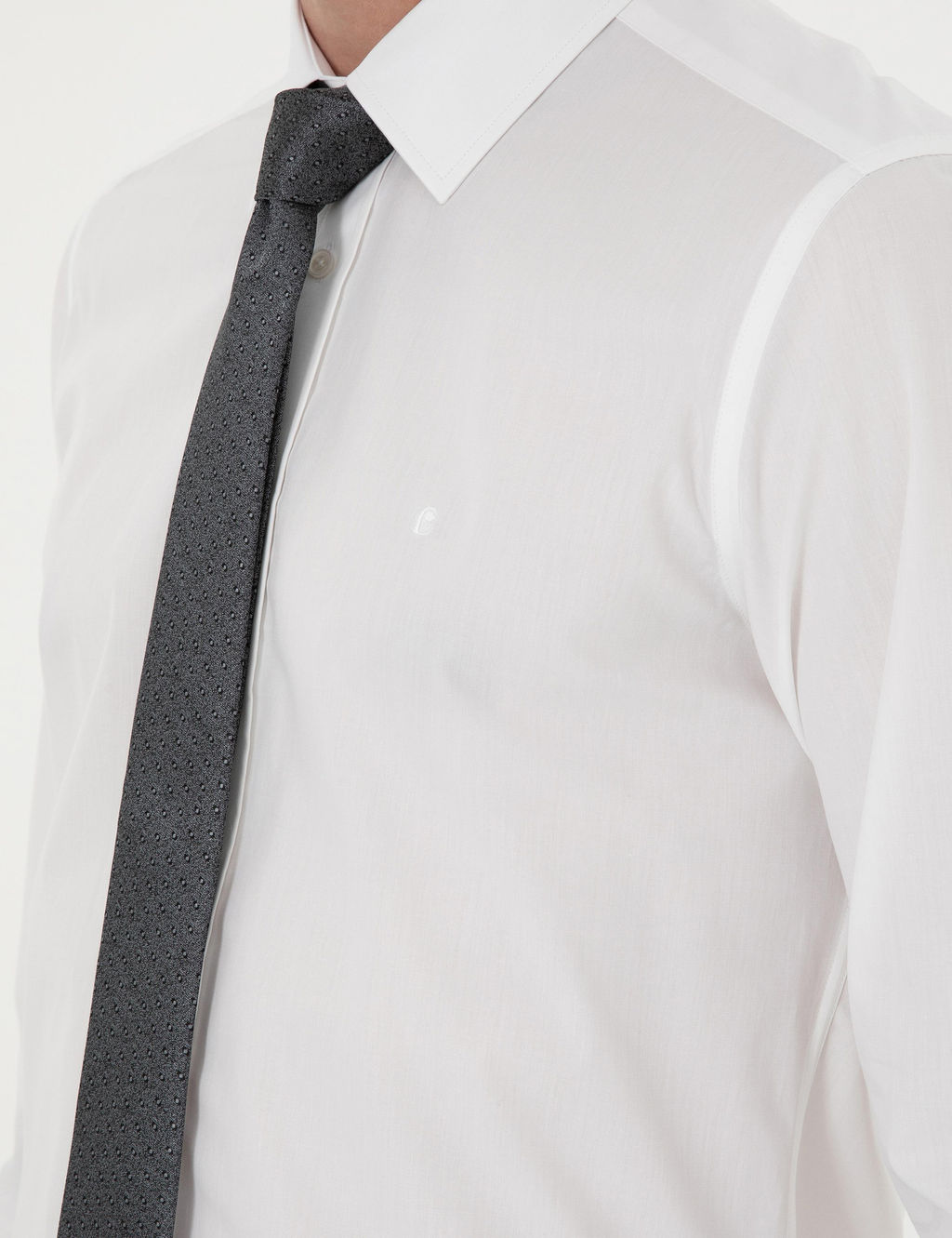 Белая классическая рубашка из хлопка приталенного кроя - Cacharel фото 7