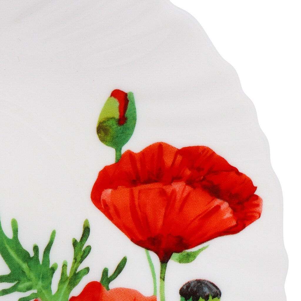 Алый мак, Тарелка десертная, 19 см, круглая, Daniks, LHP 75/K1929 (448956)  фото 4