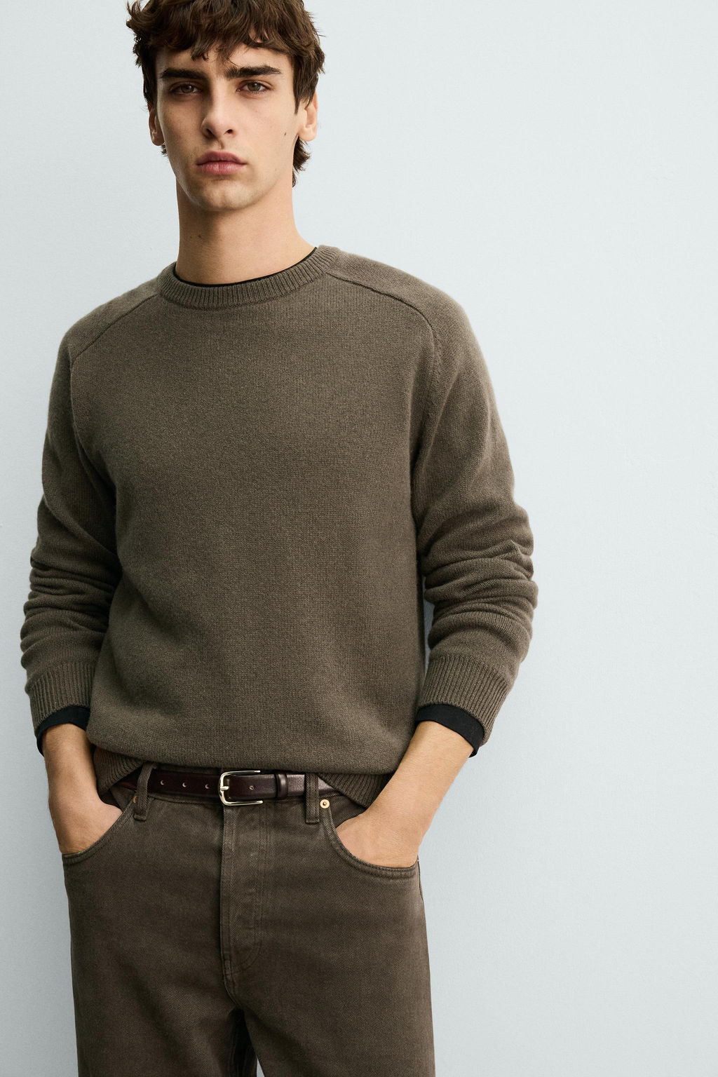 REGULAR FIT WOOL BLEND JUMPER - Zara фото 5
