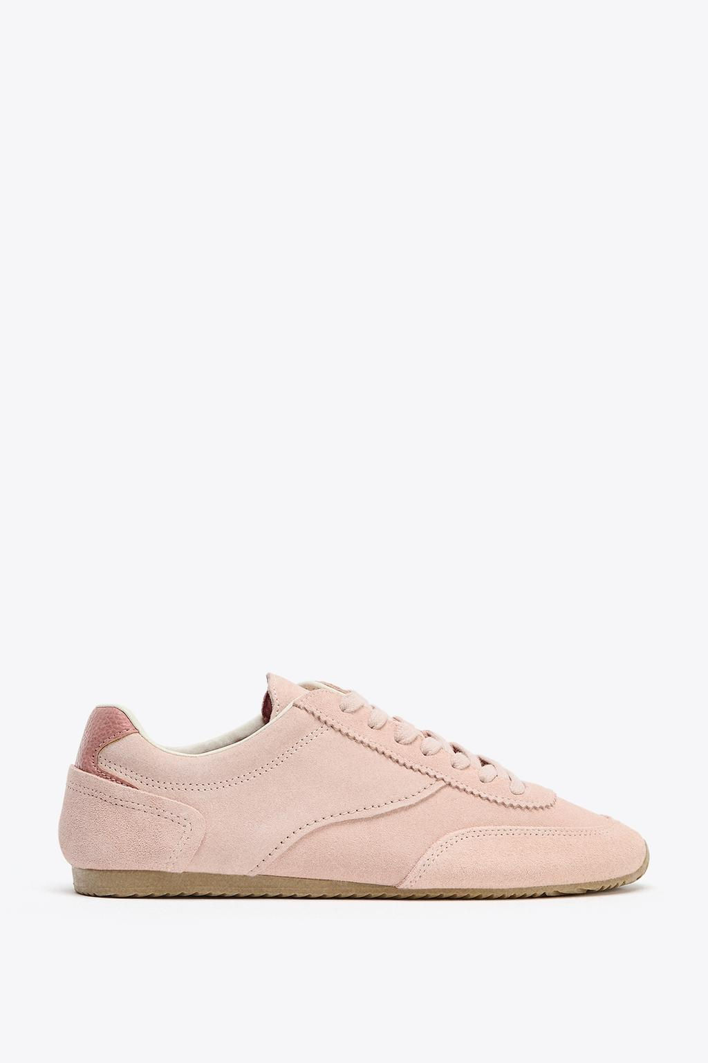 CONTRAST LEATHER TRAINERS - Zara фото 15