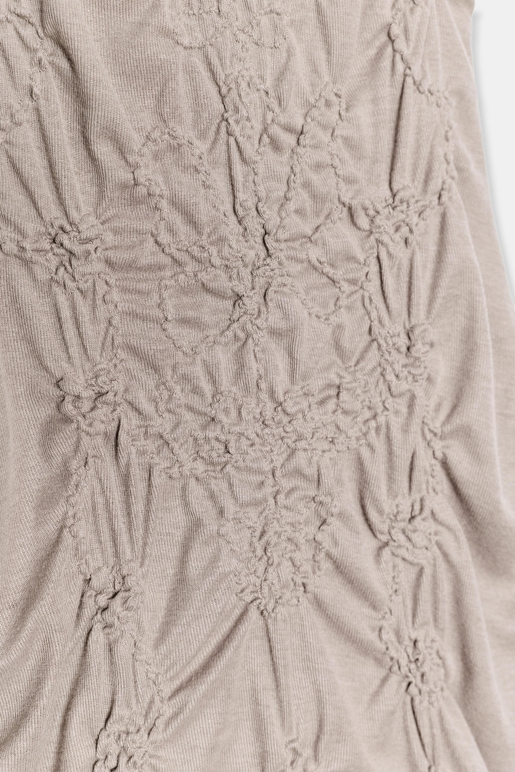 VESTIDO CORTO FRUNCES ENCAJE / Marr?n / Topo - Zara фото 8