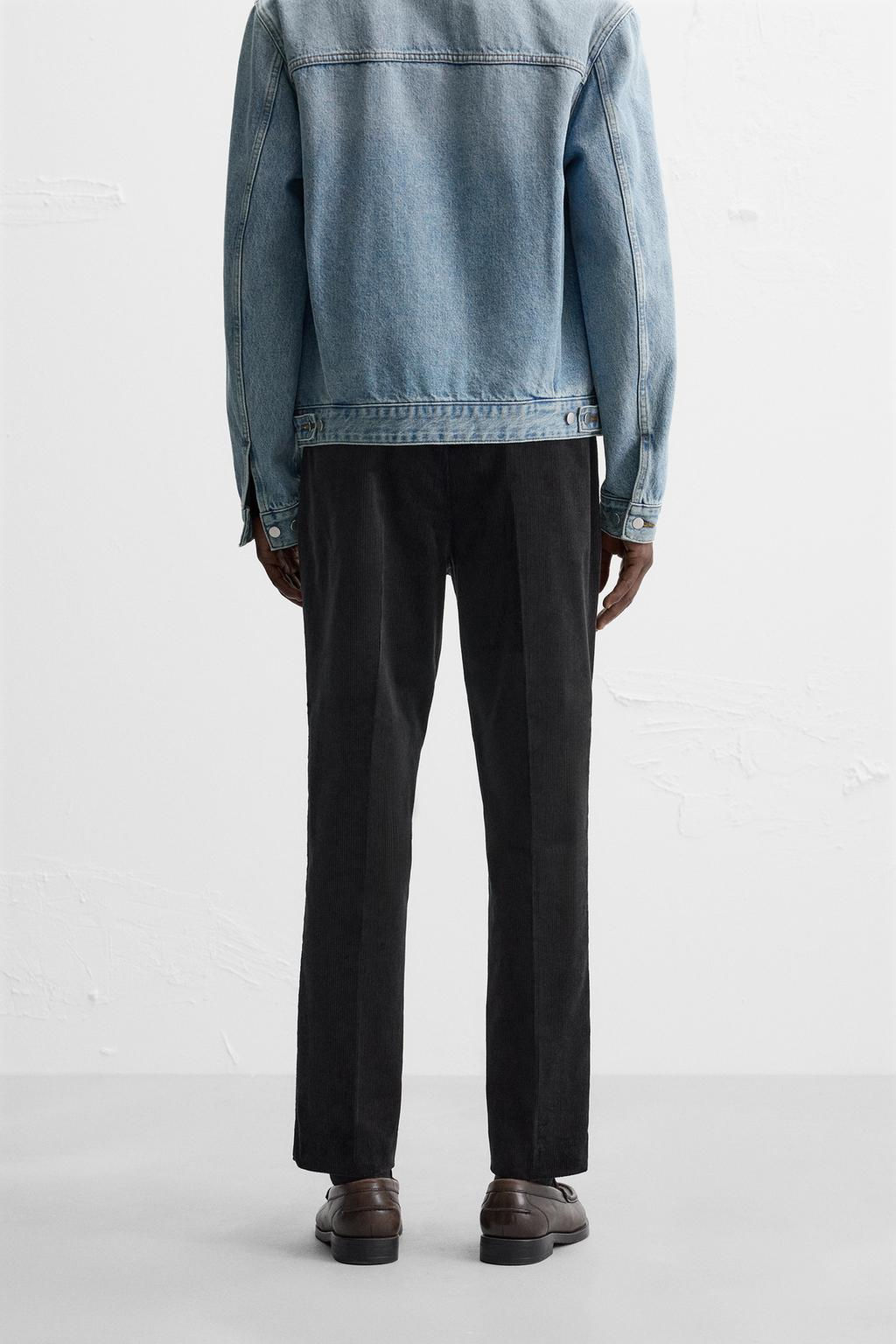 SLIM FIT CORDUROY TROUSERS - Zara фото 5