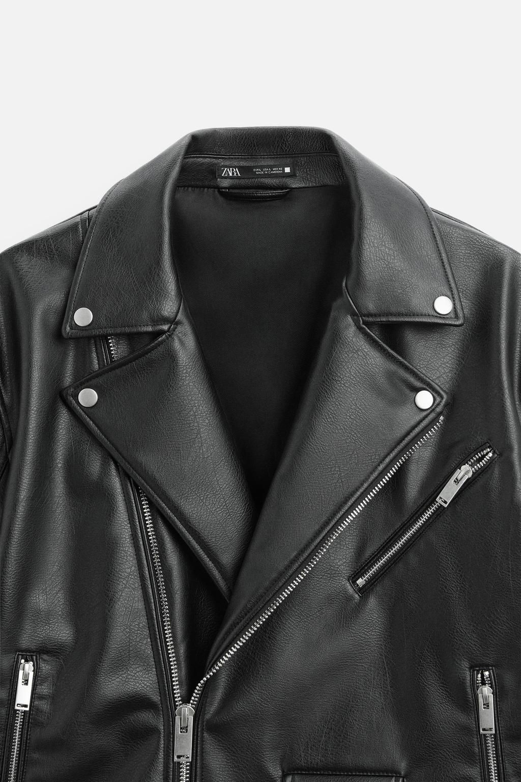FAUX LEATHER BIKER JACKET - Zara фото 8