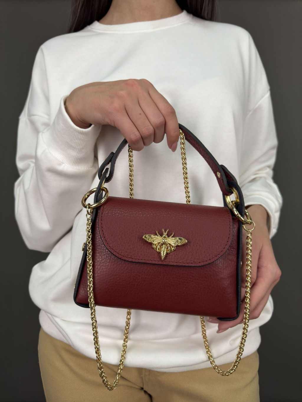 Сумка женская из телячьей кожи