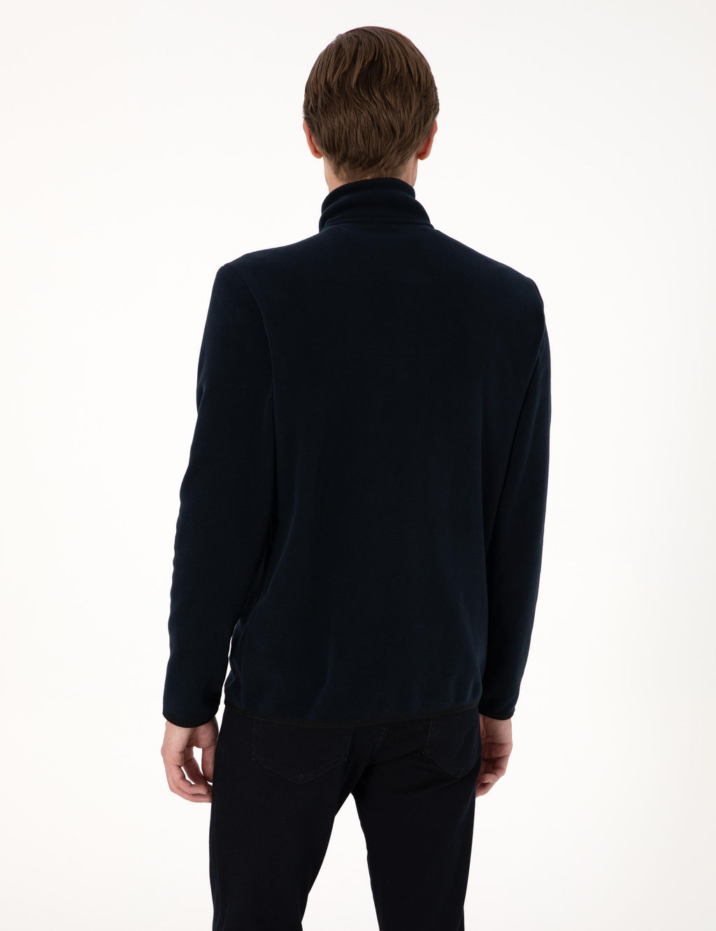 Lacivert Regular Fit Yar_m Fermuarl_ Polar Sweatshirt - Pierre cardin фото 5