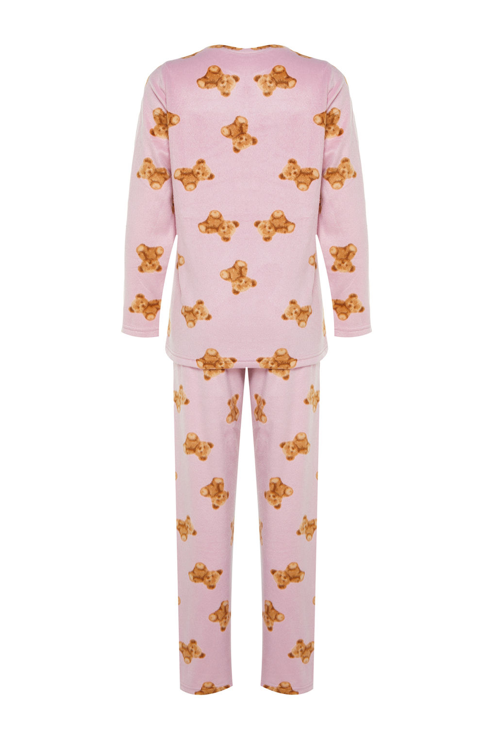 Pembe Polar Ay?c?kl? K?sl?k Orme Pijama Tak?m? THMAW24PT00272
