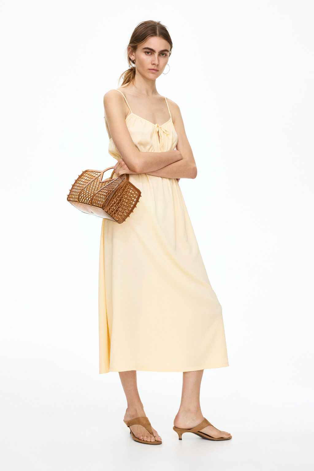 Vestido de punto efecto arrugado - H&m фото 7