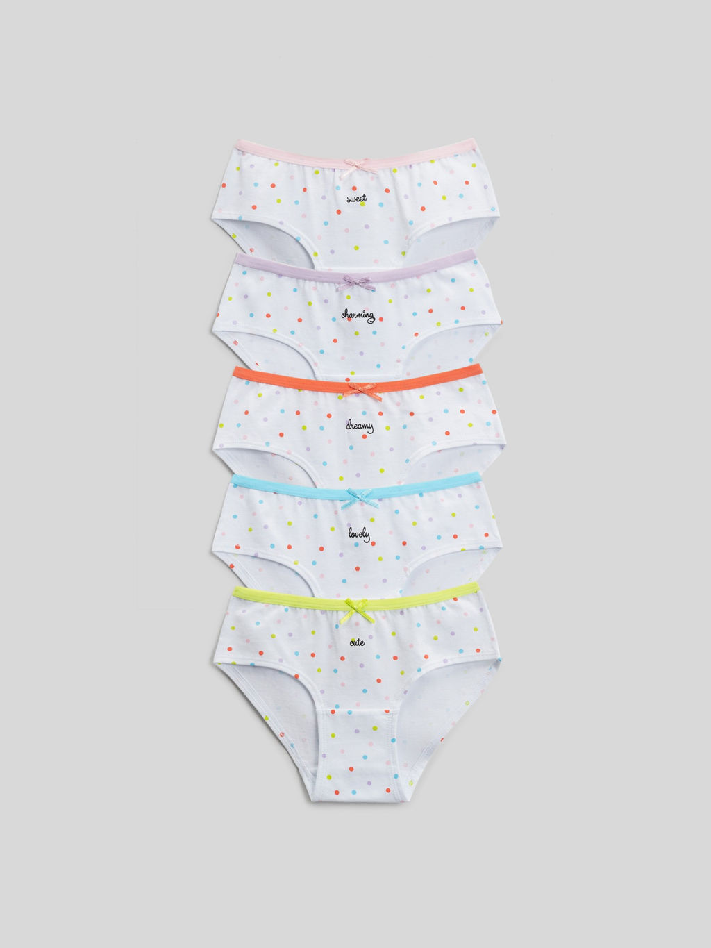 ACOOLA / Трусы детские для девочек в наборе из 5 шт. Mango цвет в ассортименте