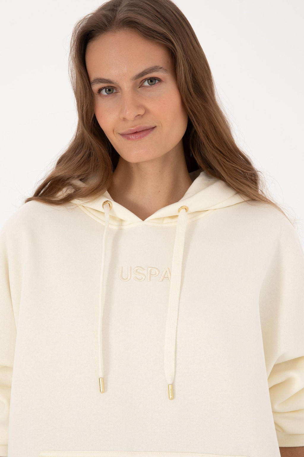 Kad_n Krem Sweatshirt - U.s. polo assn фото 2