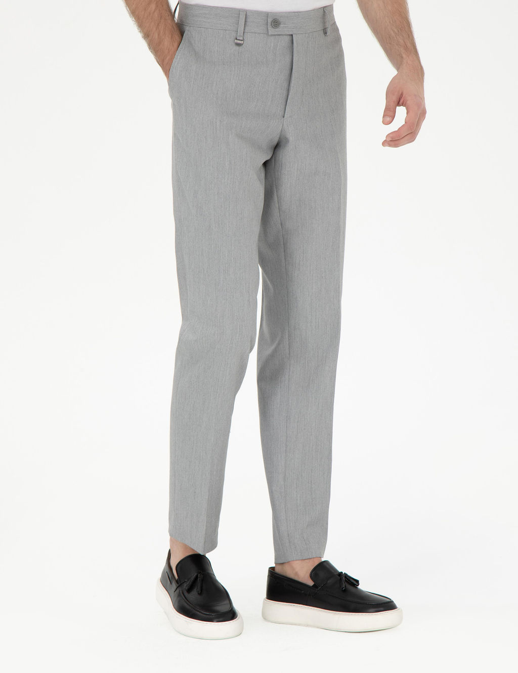 Gri Slim Fit Kuma_ Pantolon