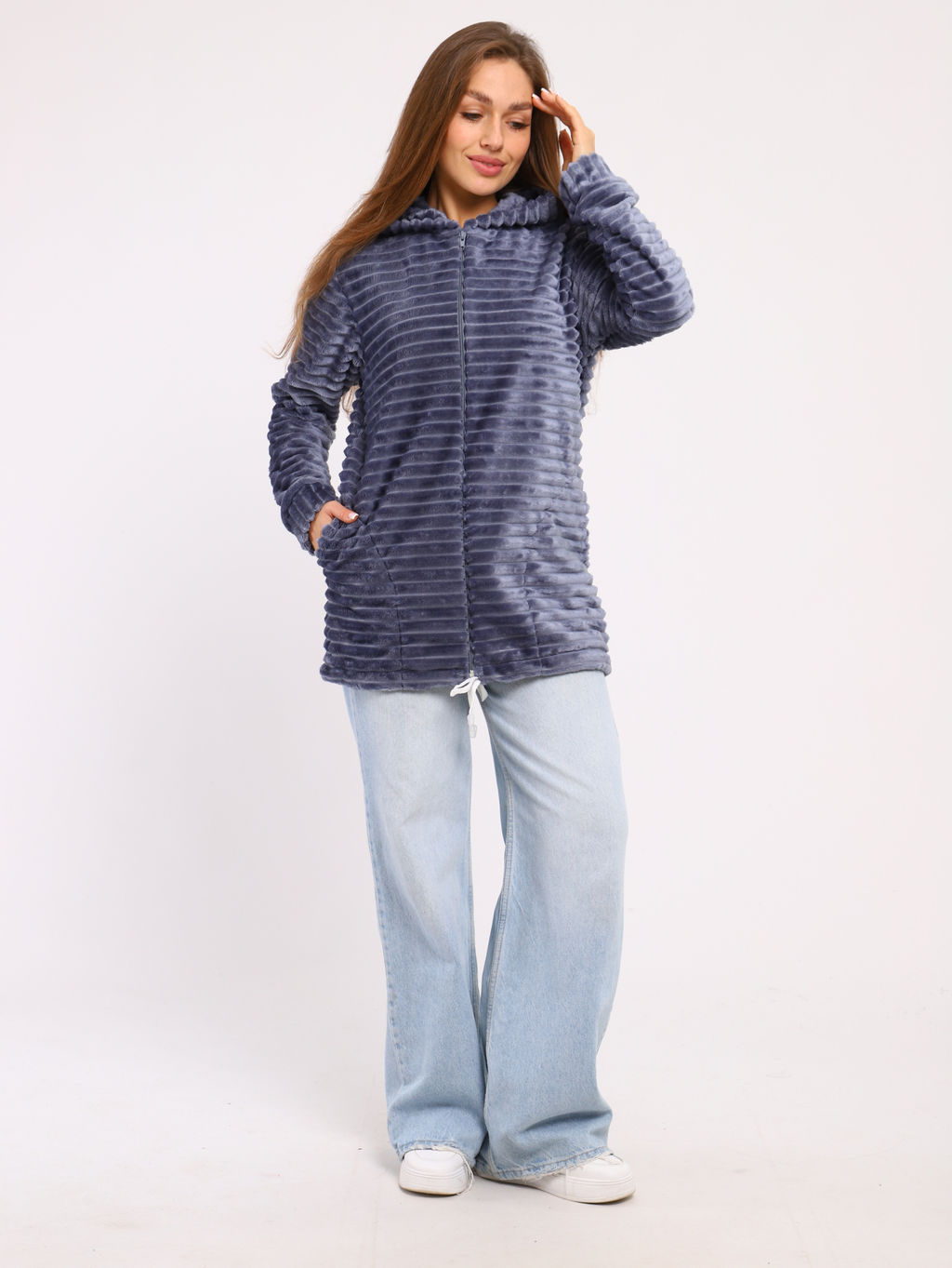 Толстовка женская 6-204 из велсофта - Новое кимоно фото 14