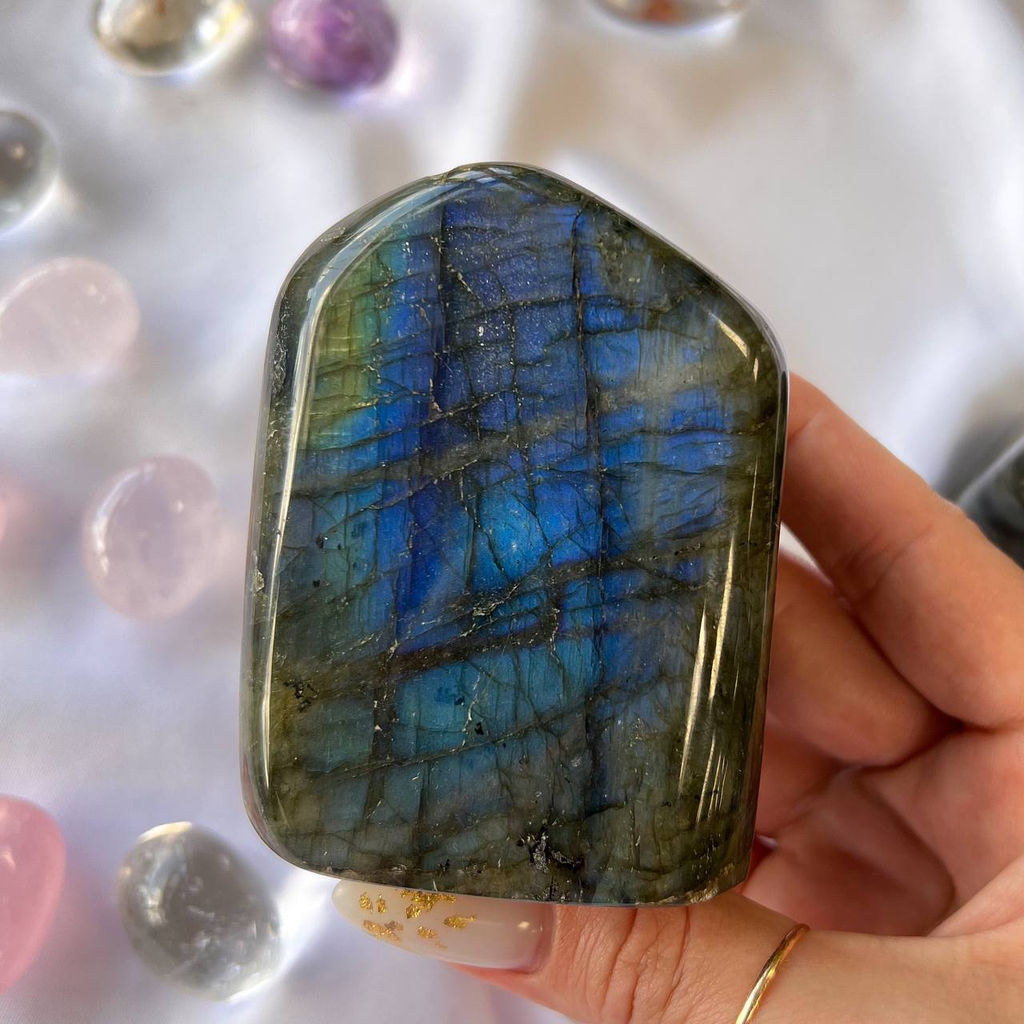 Срез (экран) из камня Лабрадор полированный - Радуга самоцветов фото 2