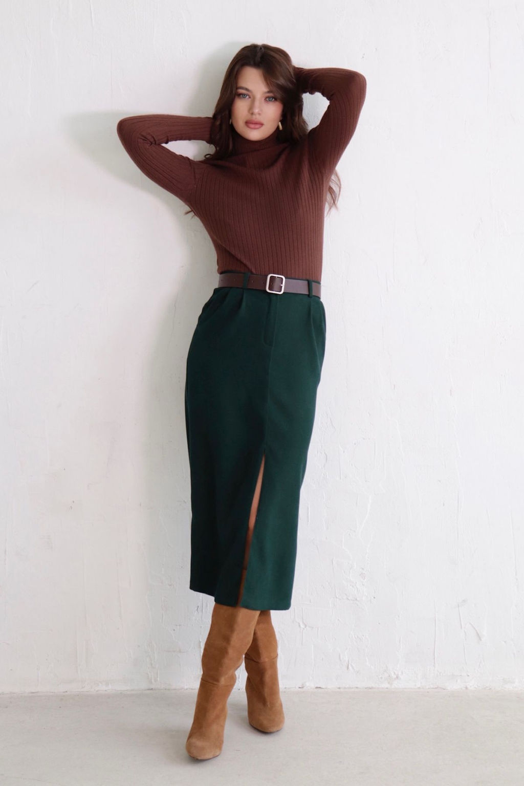 Юбка миди-макси с разрезом спереди - Martichelli фото 38