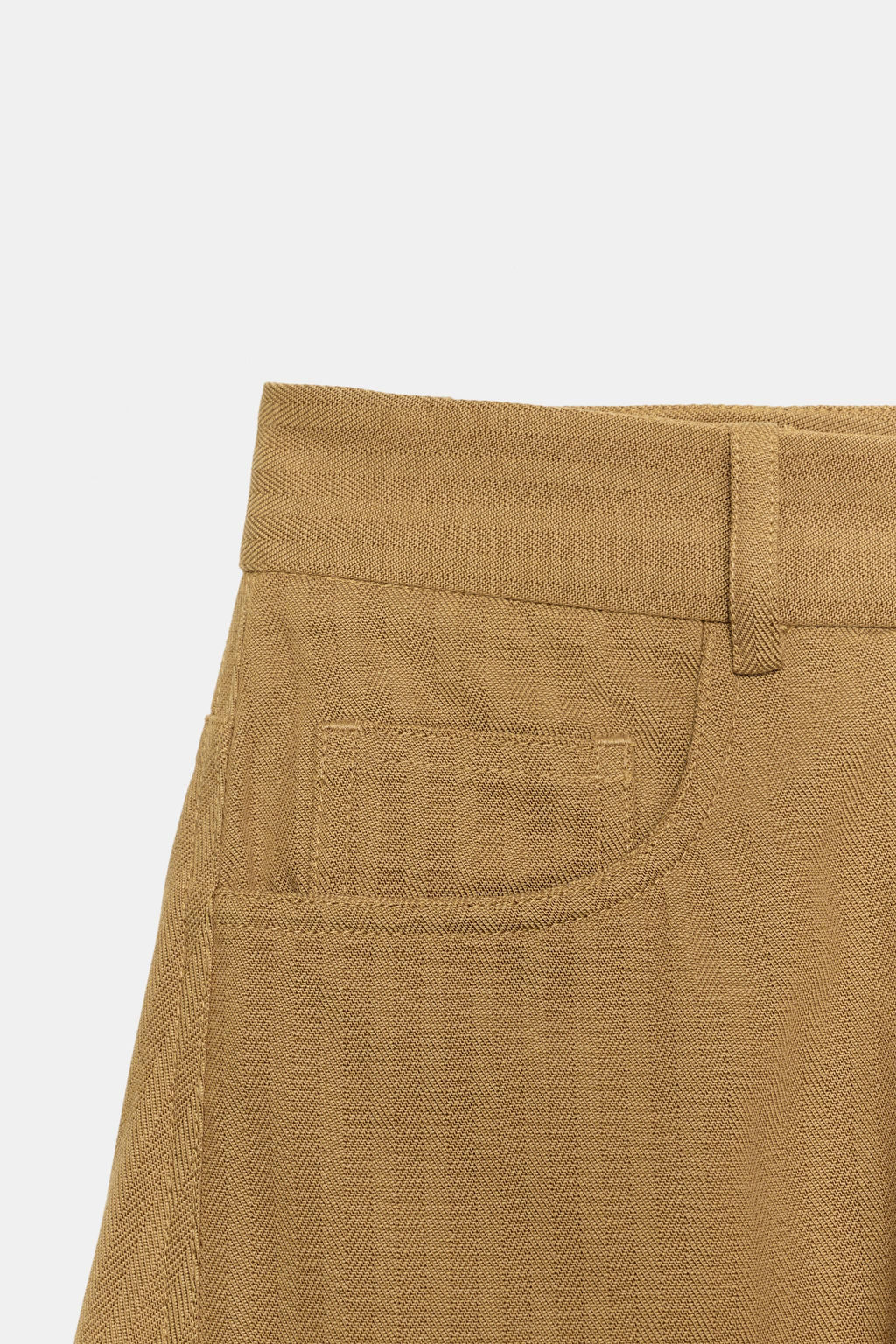PANTAL?N TAPERED ESPIGA ZW COLLECTION / Camel medio - Zara фото 5