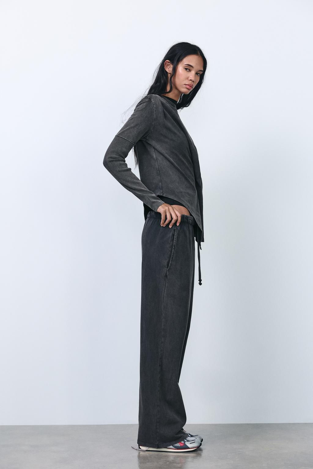 WASHED-EFFECT BAGGY TROUSERS - Zara фото 3