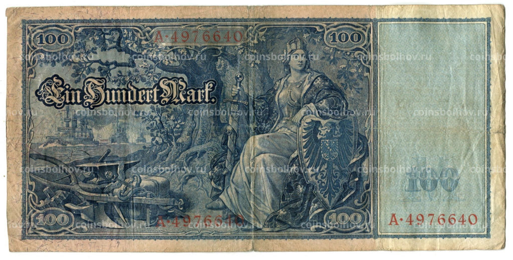 Банкнота 100 марок 1910 года Германия