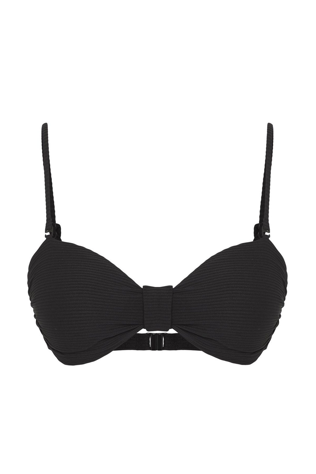 TRENDYOLMILLA Siyah Straplez Dugumlu Dokulu Bikini Ustu TBESS25BU00046  фото 5