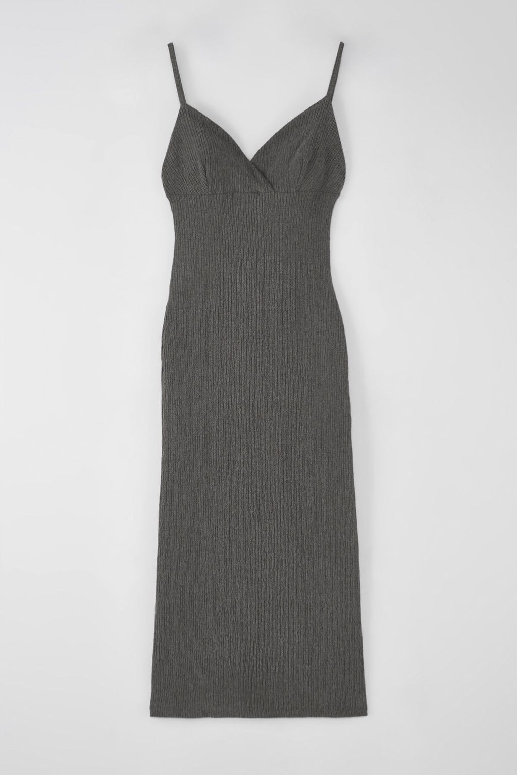 Antrasit Bodycone/Vucuda Oturan Ask?l? Midi Orme Elbise TWOSS25EL00164 - Trendyolmilla фото 6