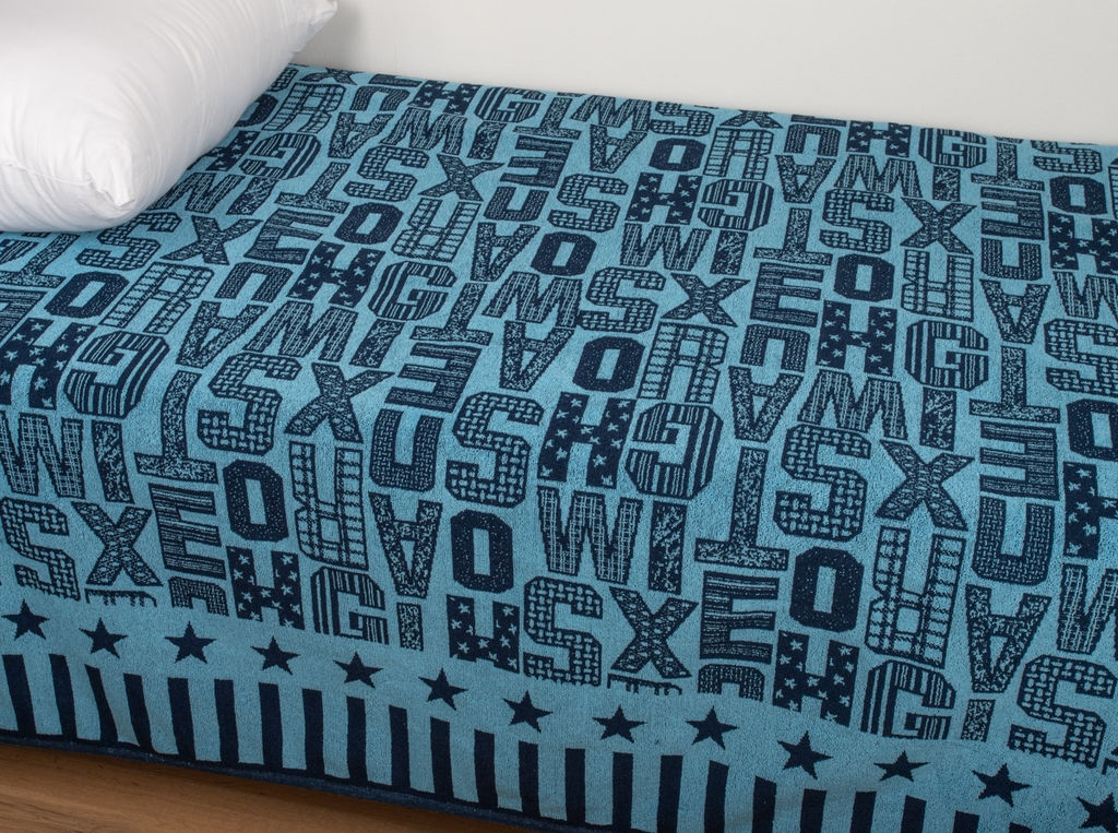 Плед 3с109.411ж1 Letters(т.синий2) 208х150 см