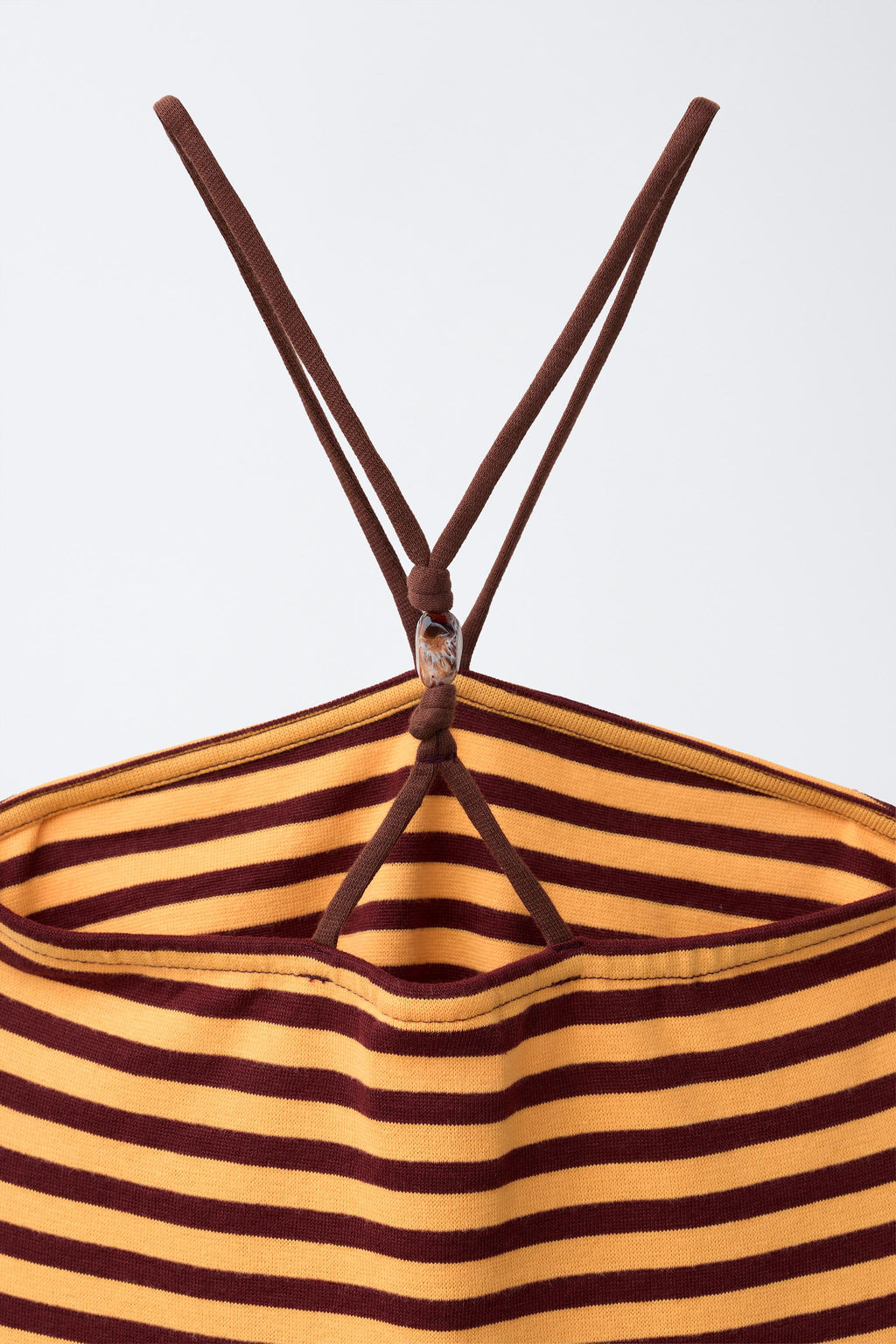 VESTIDO RAYAS HALTER / Amarillo fuerte - Zara фото 6