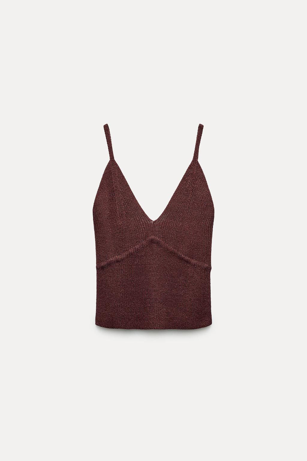 KNIT V-NECK TOP - Zara фото 6