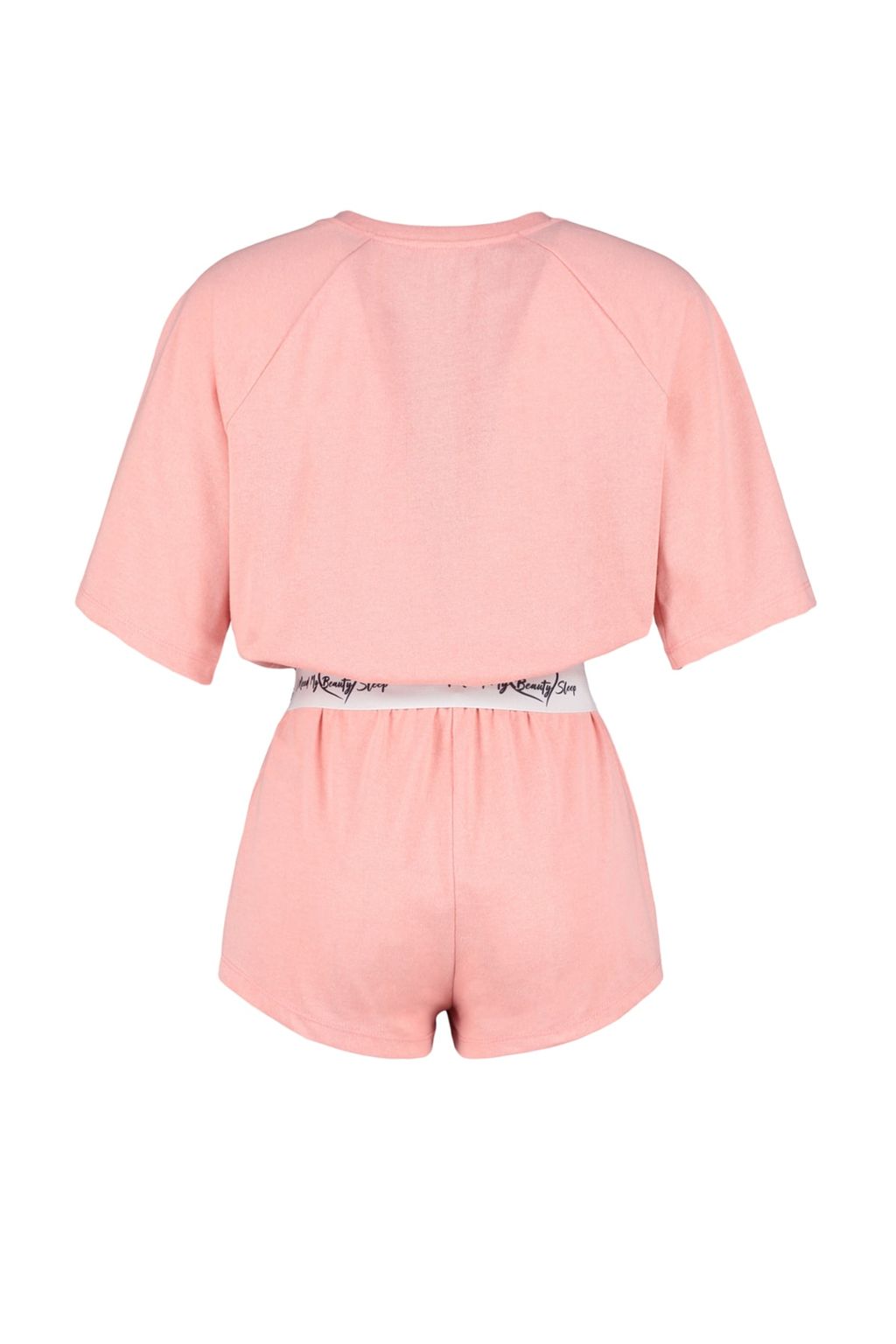 Trendyolmilla Ac?k Pembe Pamuklu Slogan Lastik Detayl? Sortlu Orme Pijama Tak?m? THMSS23PT00154  фото 9