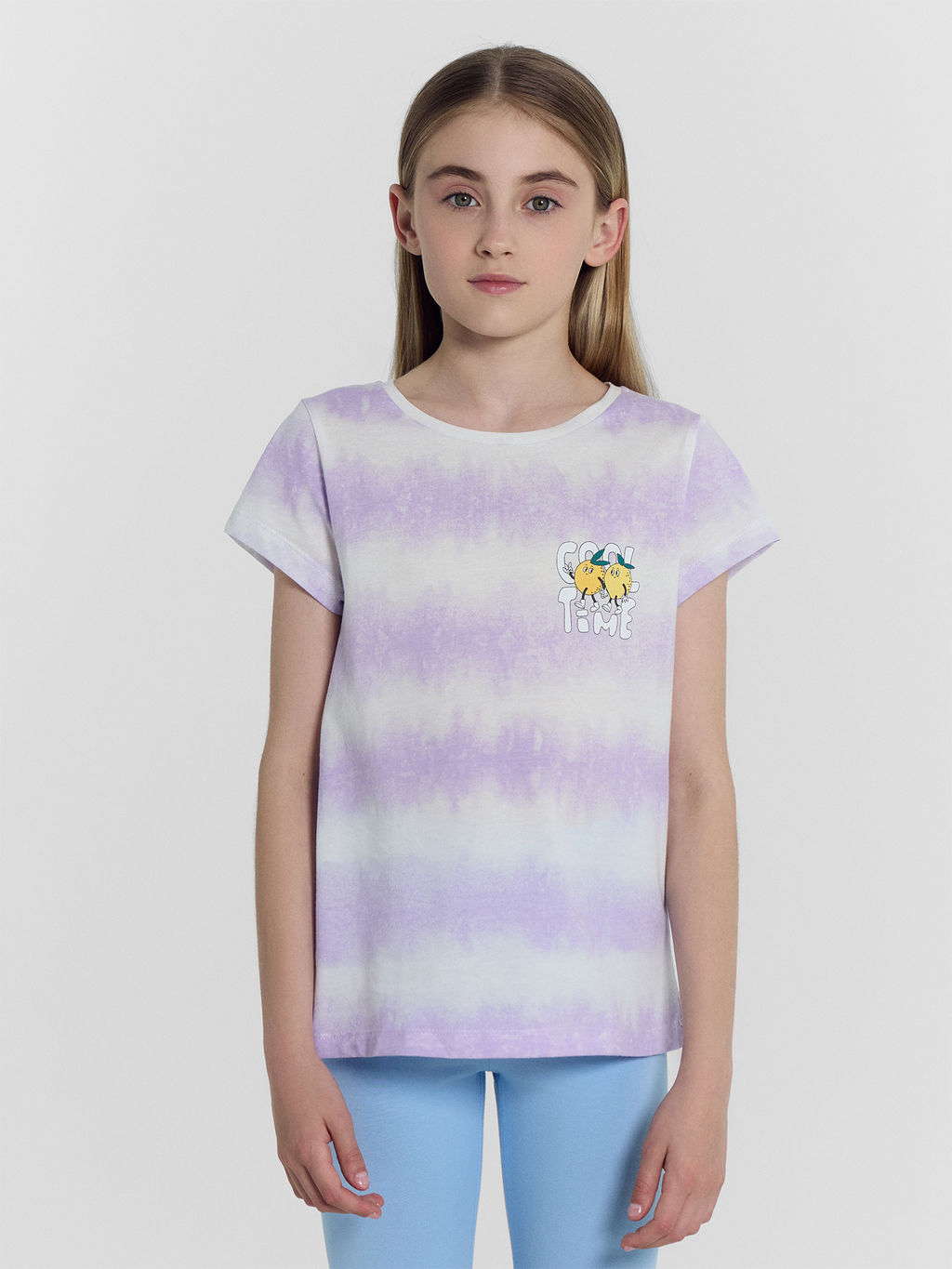 Футболка для девочек сиреневая в технике тай-дай - Mark formelle фото 2