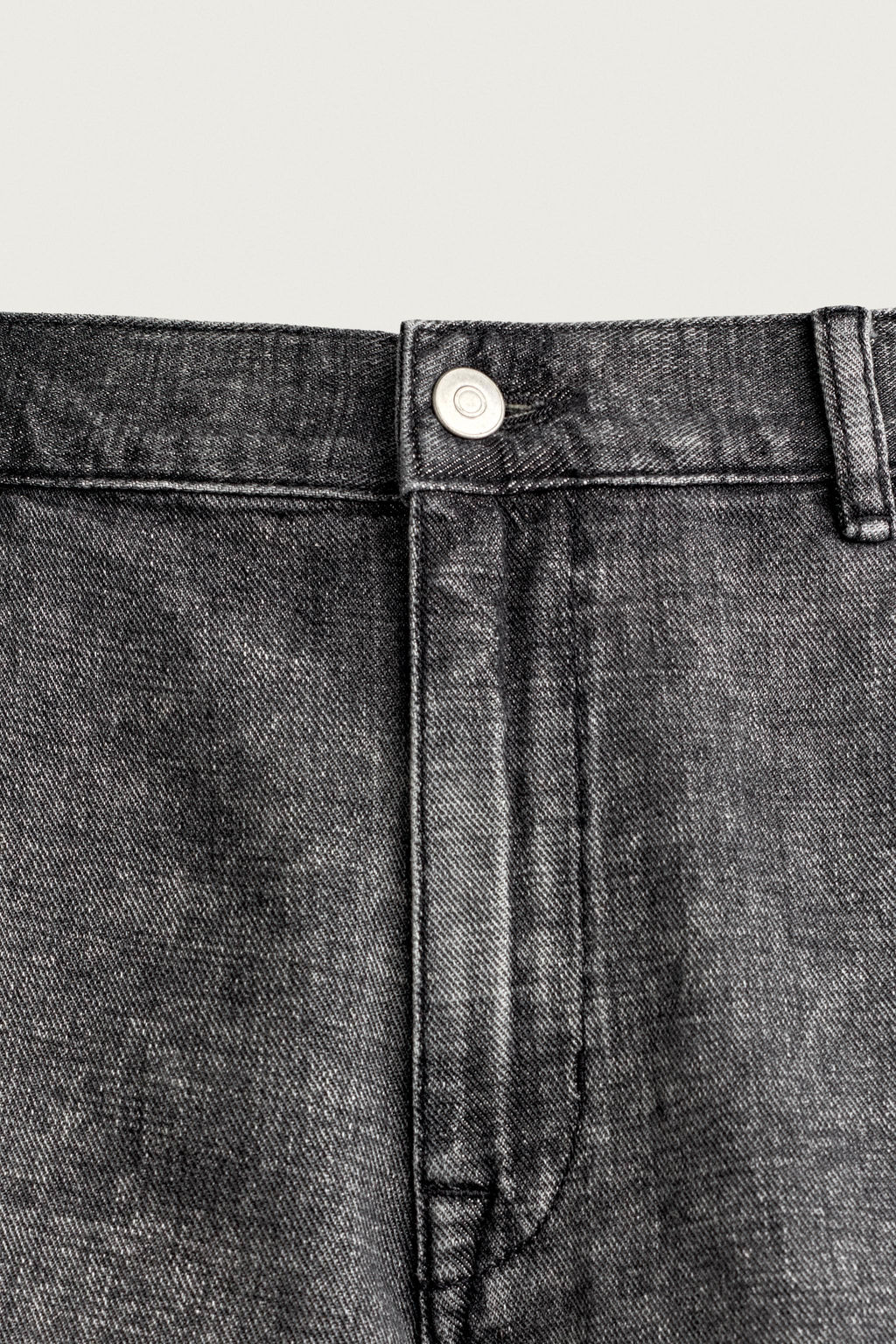 SHORTS DENIM LAVADO ACID / Gris antracita - Zara фото 10