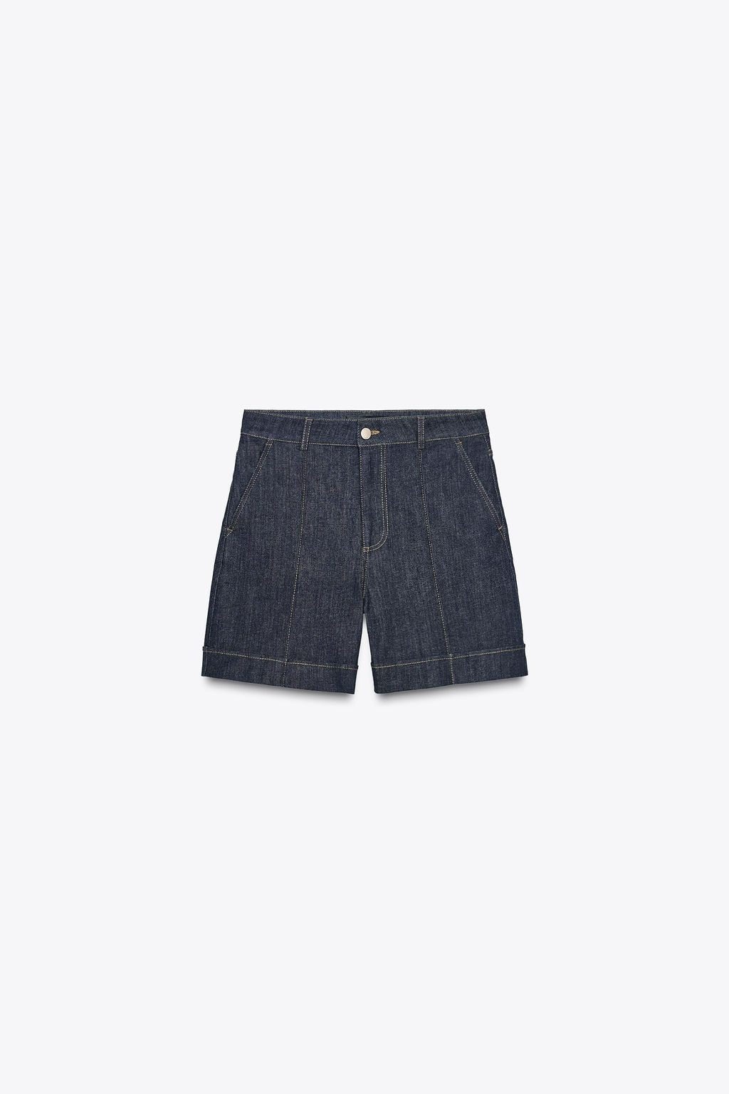 Z1975 HIGH-WAIST DENIM BERMUDA SHORTS - Zara фото 6