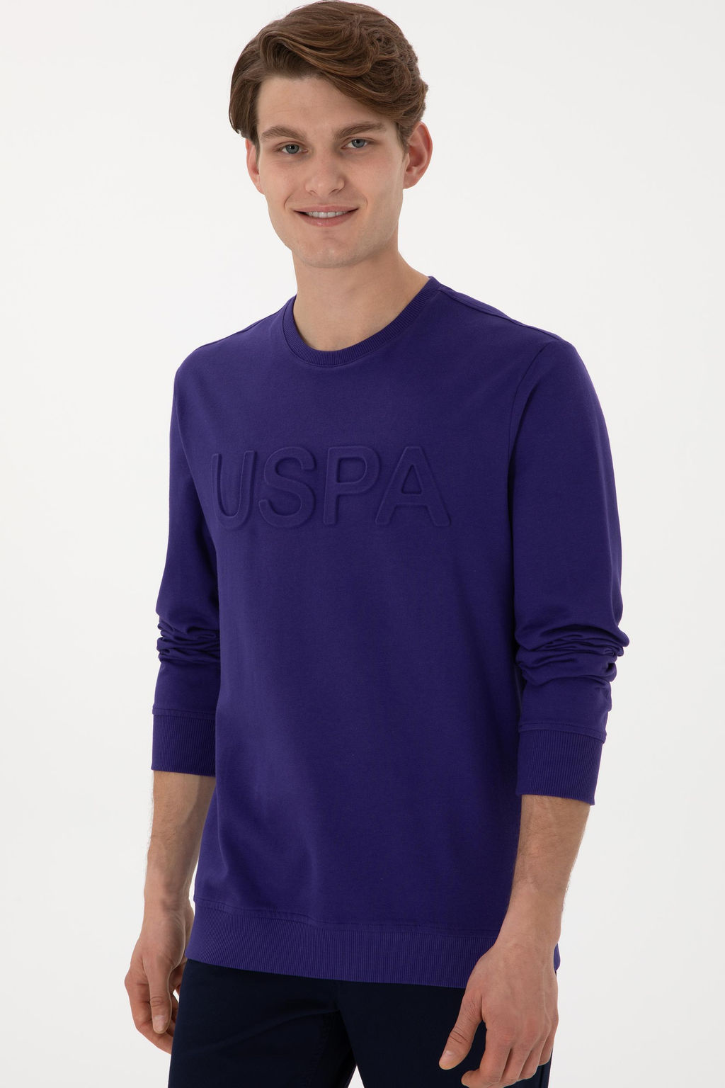 Erkek Mor Basic Sweatshirt - U.s. polo assn фото 3
