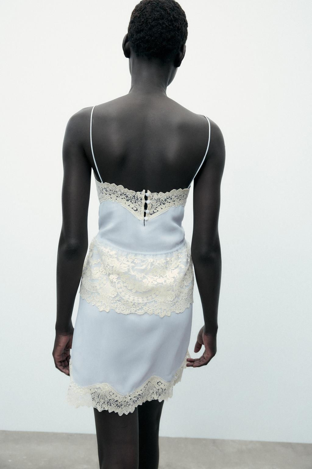 LACE STRAPPY DRESS - Zara фото 2