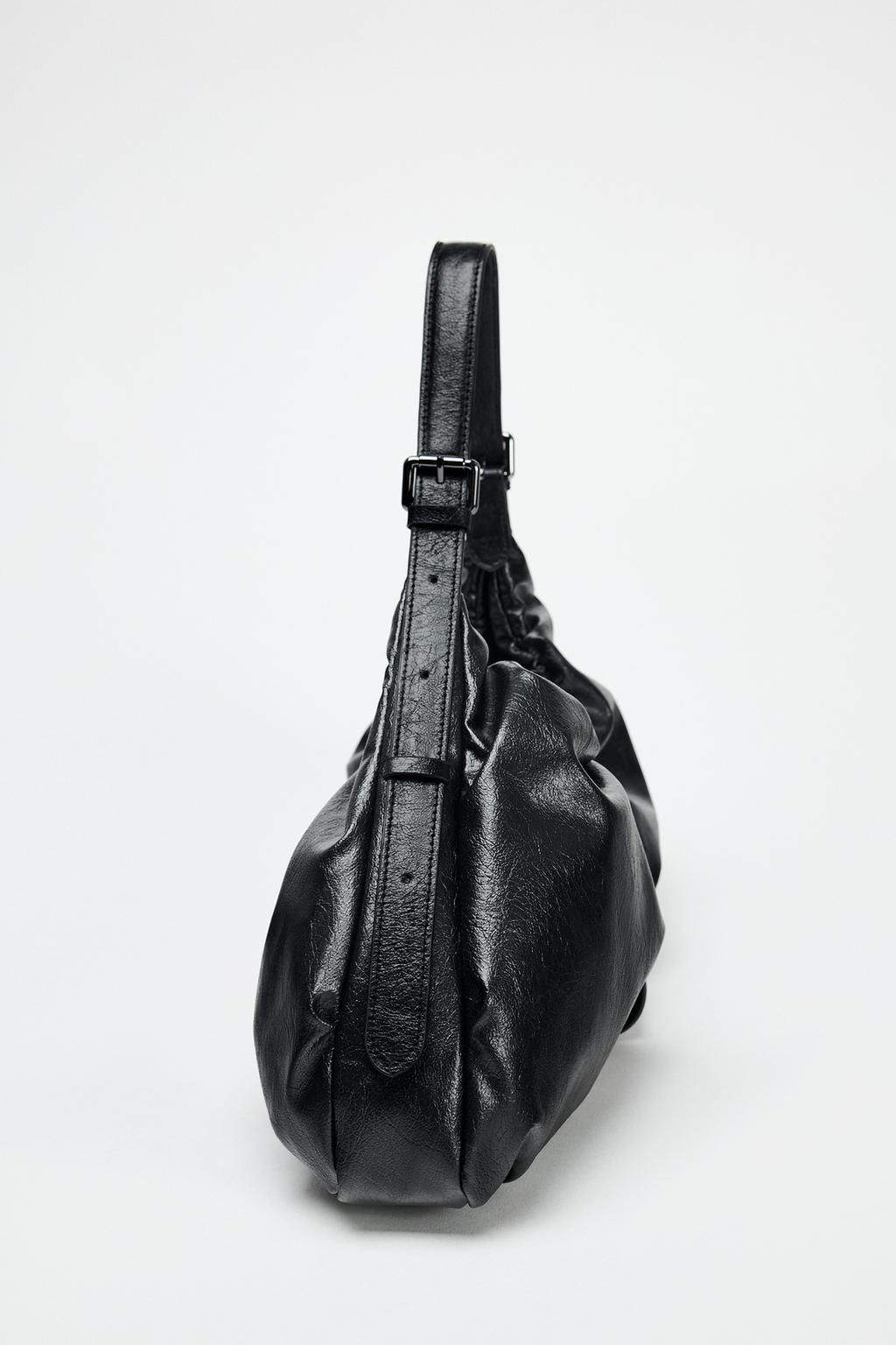 MAXI BUCKET BAG WITH GATHERED DETAIL AND BUCKLE - Zara фото 5