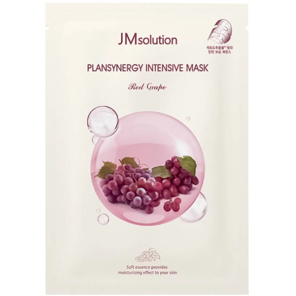 Маска тканевая укрепляющая с красным виноградом JMSOLUTION Plansynergy Intensive Mask Red Grape, 30ml