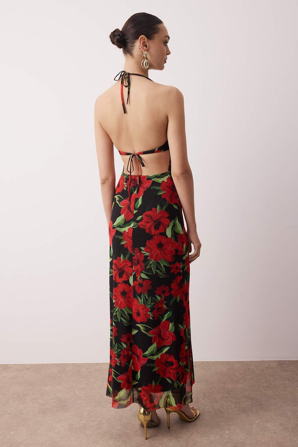 K?rm?z?-Cok Renkli Astarl? Tul Abiye Elbise TPRSS25AE00192 - Trendyolmilla фото 11