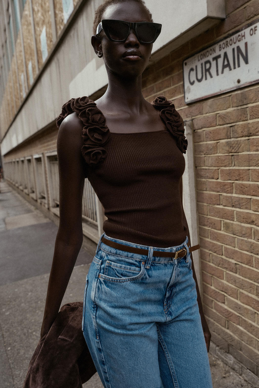 KNIT TOP WITH FLORAL STRAPS - Zara фото 5