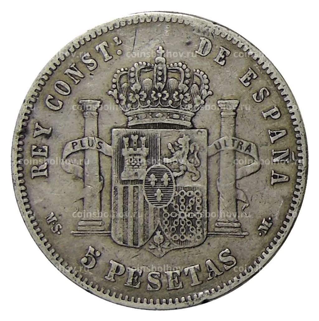 5 песет 1885 года Испания