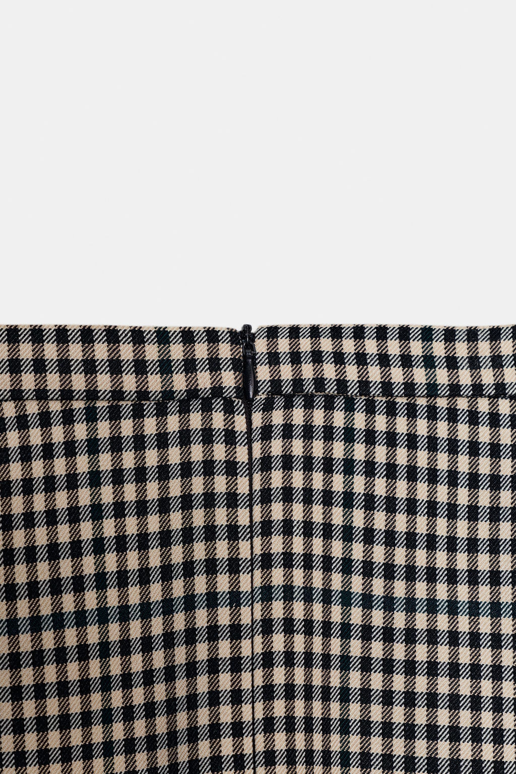 ZW COLLECTION CONTRAST CHECK SKIRT - Zara фото 14