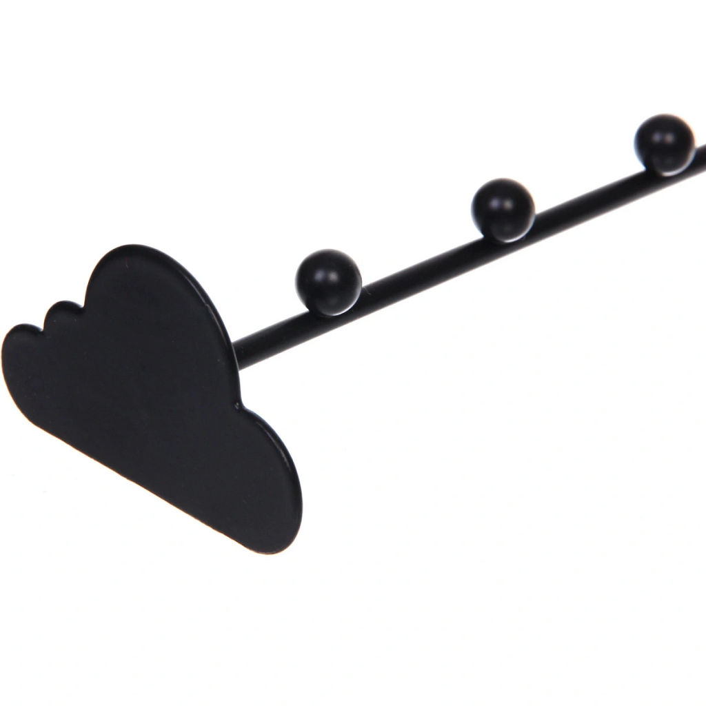 Цена за 4 шт. Вешалка металлическая надверная "ФАРГО", цвет черный, 27*6.1*3.6см (лейбл)