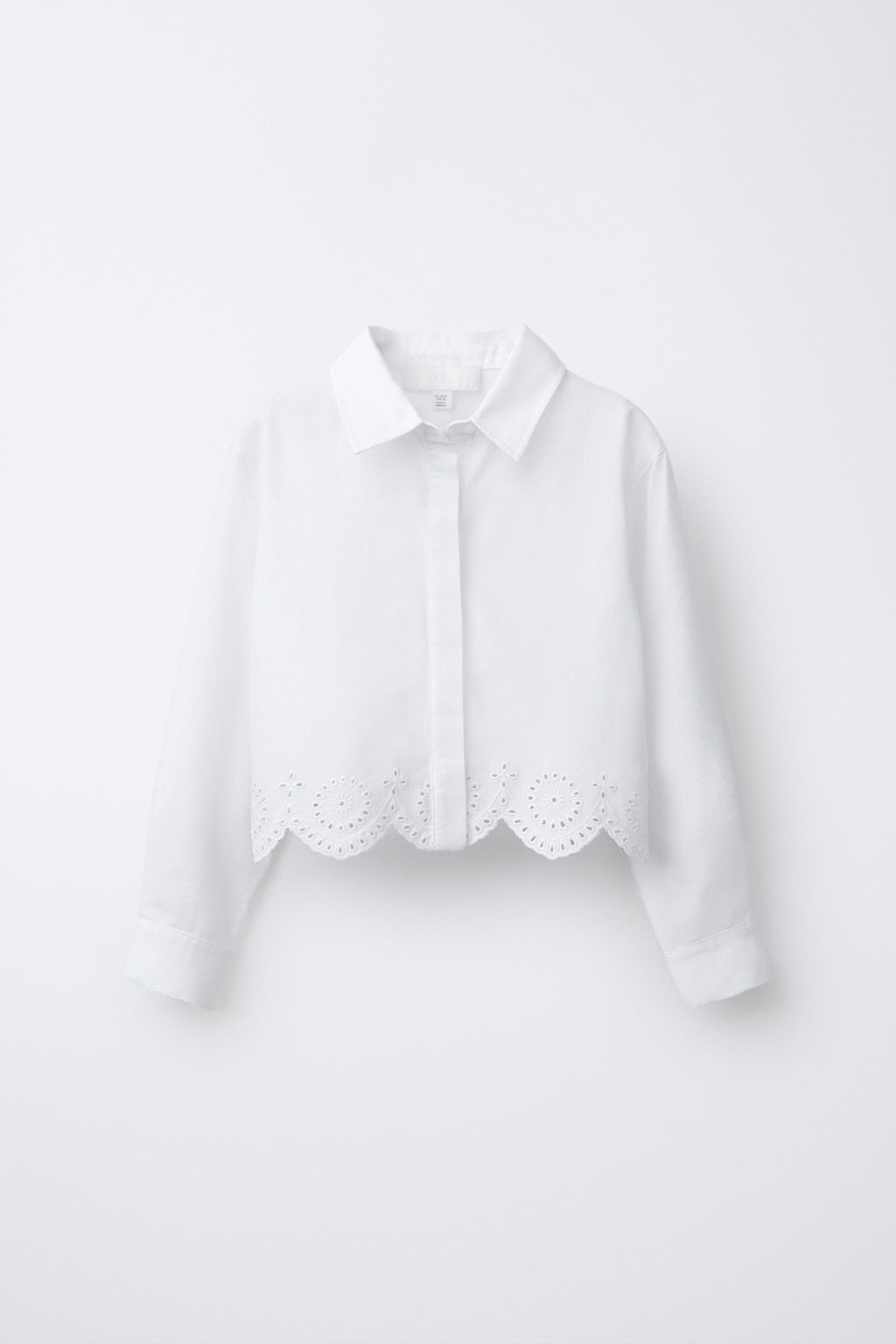 CROPPED SCHIFFLI SHIRT - Zara фото 5