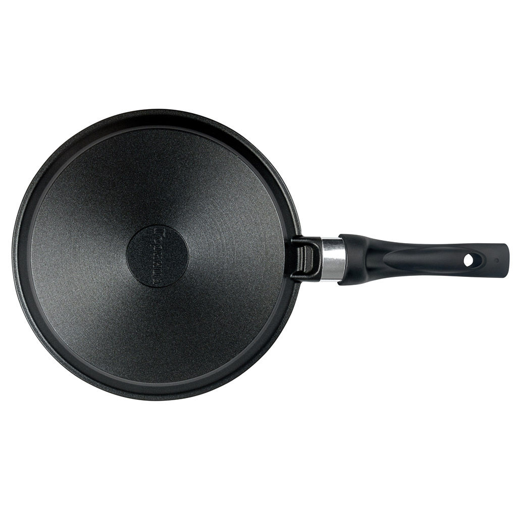 Сковорода блинная с тефлоновым покрытием д26см Классик, h2см, s0,3см, ручка из термостойкого пластика (Россия) - Домашняя мода фото 3