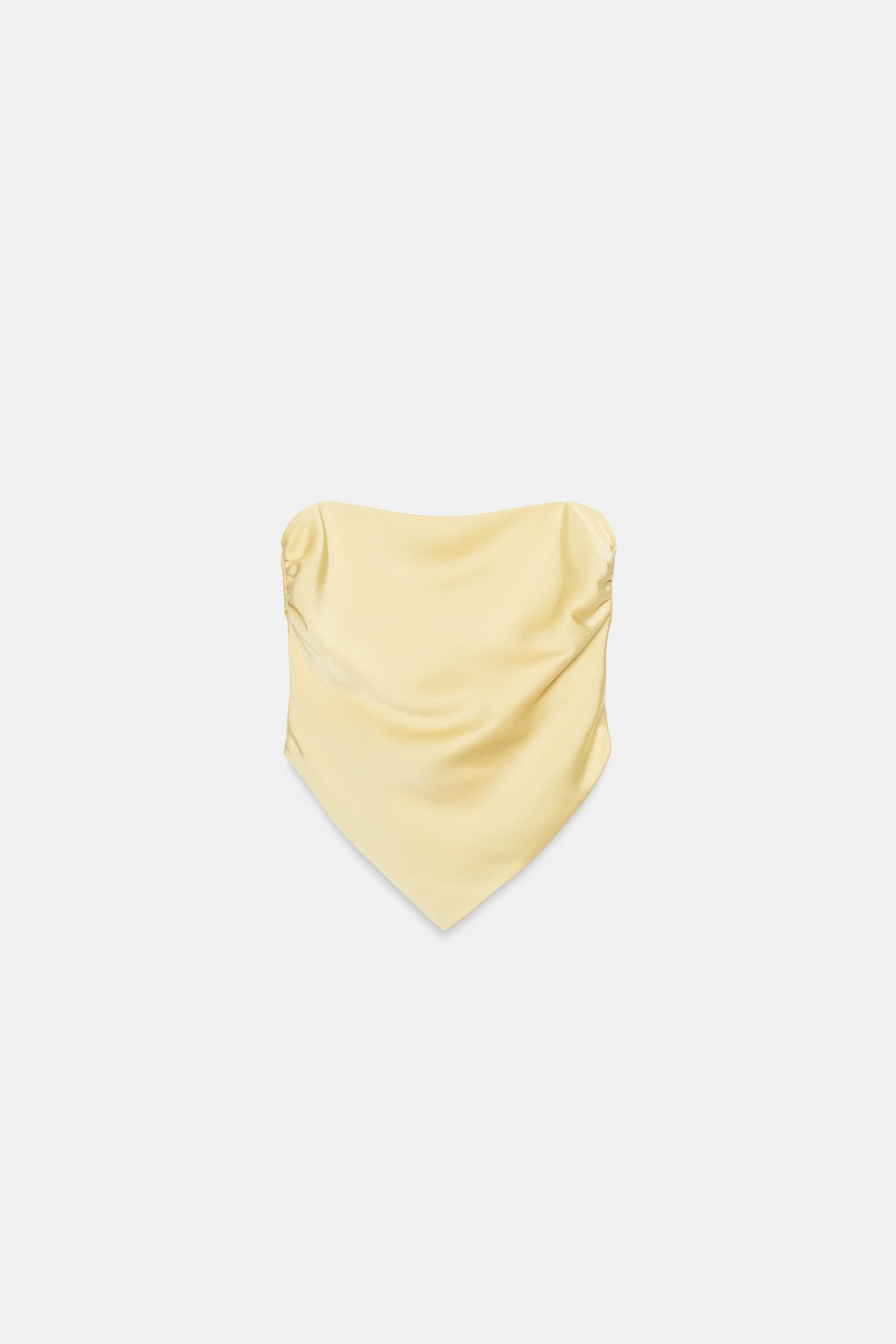 TOP SATINADO PALABRA DE HONOR LAZADA / Amarillo - Zara фото 7