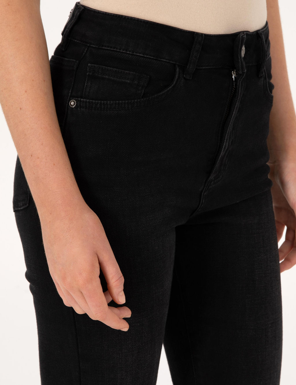 Siyah Flare Fit Jean Pantolon - Pierre cardin фото 5