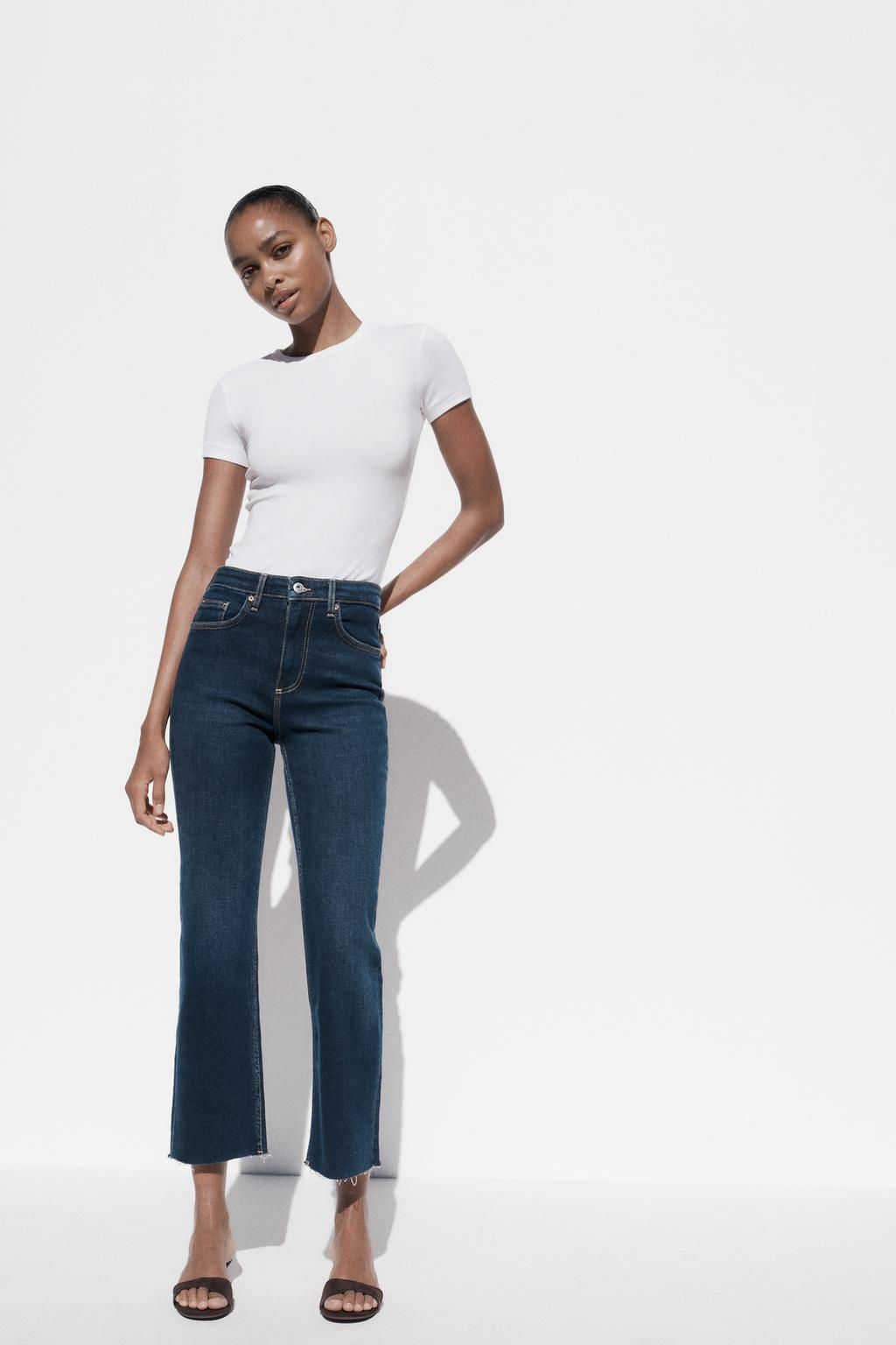 TRF CROPPED FLARE HIGH-WAIST JEANS - Zara фото 26