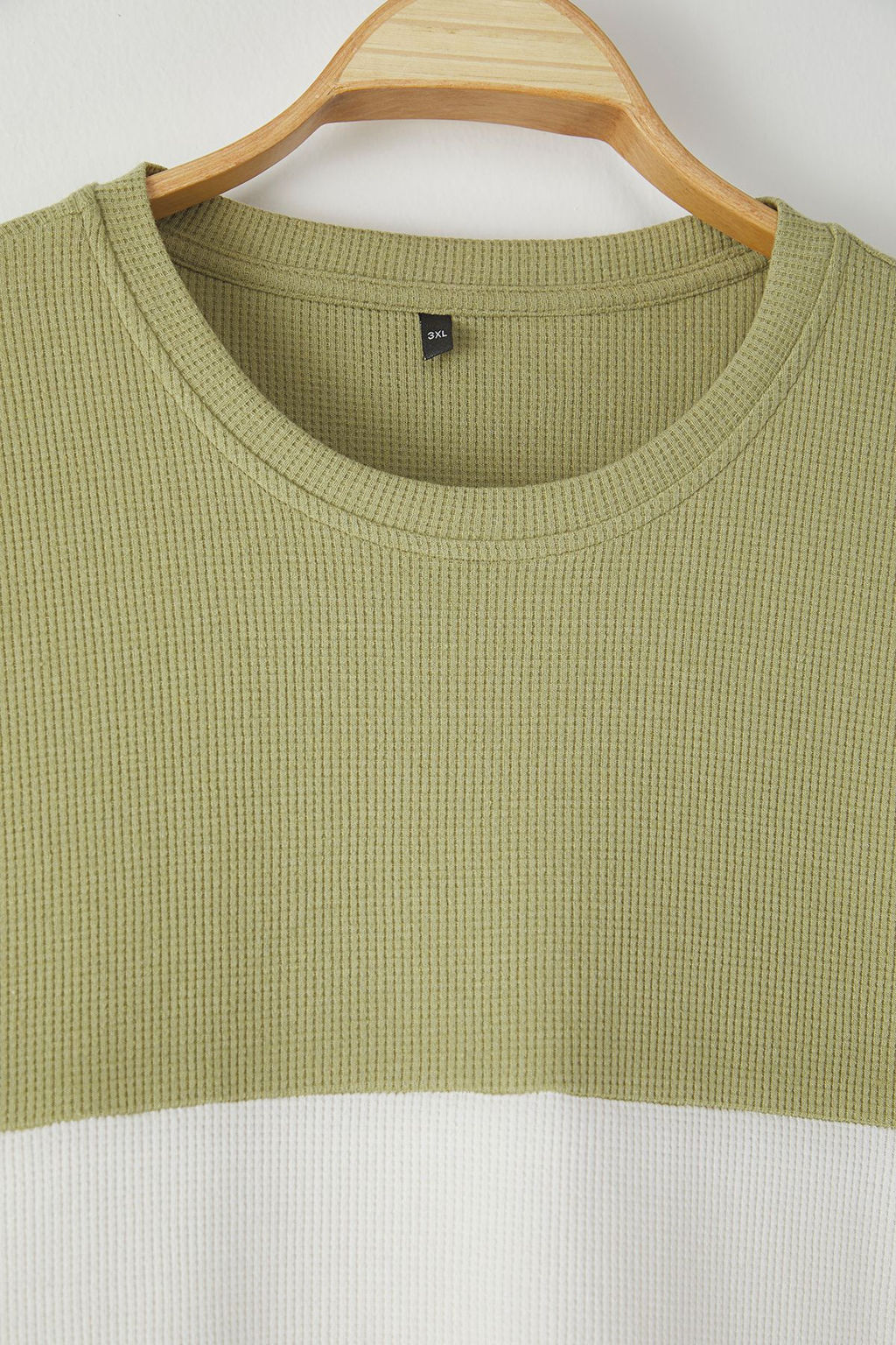 TRENDYOL MAN Mint Buyuk Beden Oversize/Genis Kesim Renk Bloklu Dokulu T-Shirt TMNSS25BF00038 - Trendyolmilla фото 4